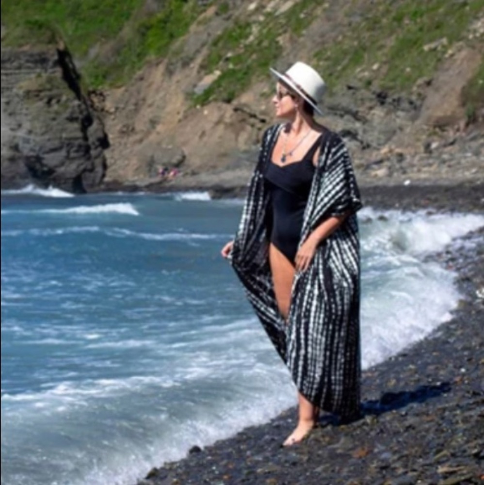 Boutique Tie Dye Beach Kimono Kaftan Cover up - Picture 4 of 5